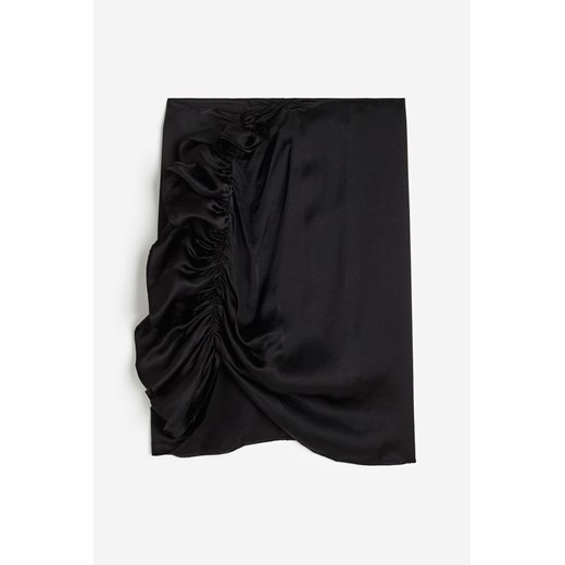 H & M - Drapowana spódnica z falbaną - Czarny H & M 36 H&M