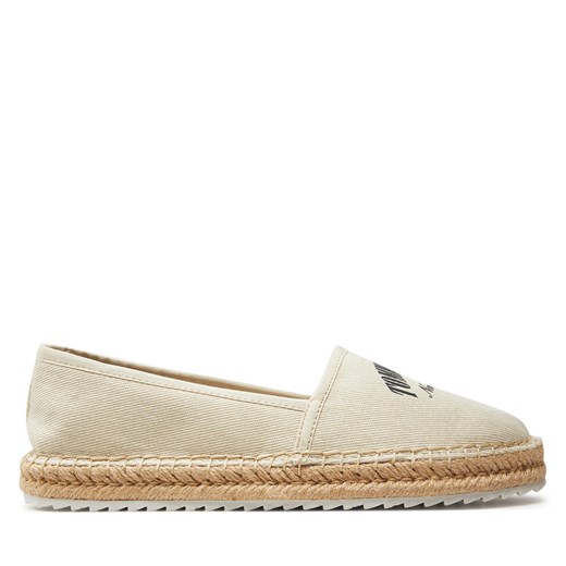 Espadryle Tommy Jeans Tjw Varsity Espadrille EN0EN02470 Beżowy ze sklepu eobuwie.pl w kategorii Espadryle damskie - zdjęcie 172431212