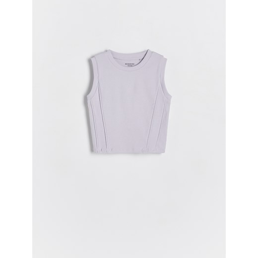 Reserved - Bawełniany top - lawendowy ze sklepu Reserved w kategorii Bluzki dziewczęce - zdjęcie 172432111