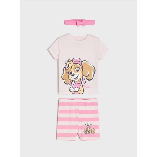 Sinsay - Komplet: koszulka i szorty Psi Patrol - różowy ze sklepu Sinsay w kategorii Komplety niemowlęce - zdjęcie 172433290