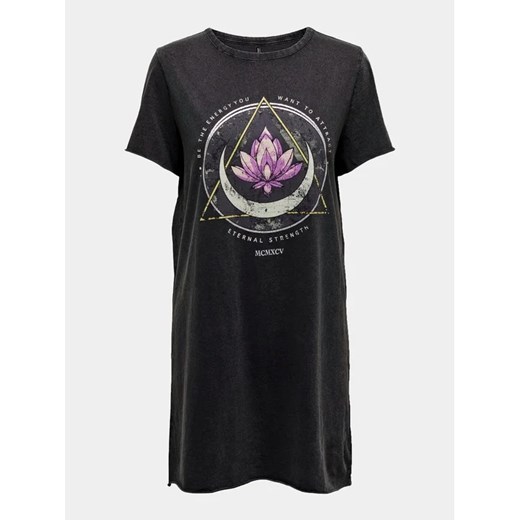 Sukienka ONLY z okrągłym dekoltem z krótkimi rękawami casual 