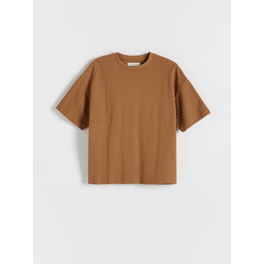 Reserved - T-shirt z naszywką - brązowy ze sklepu Reserved w kategorii T-shirty chłopięce - zdjęcie 172434693