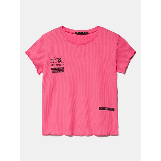 Sisley Koszulka w kolorze różowym ze sklepu Limango Polska w kategorii Bluzki dziewczęce - zdjęcie 172436123