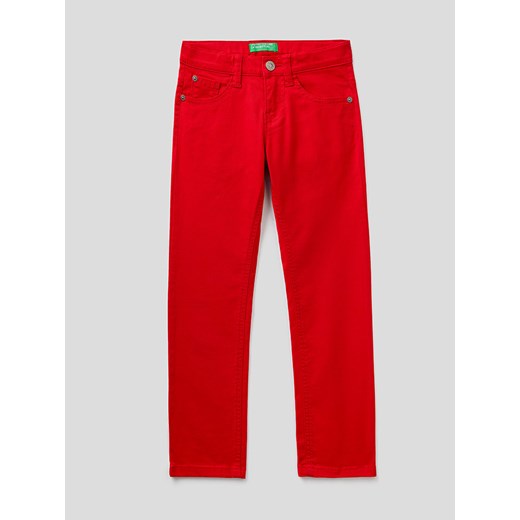 Benetton Spodnie chino w kolorze czerwonym ze sklepu Limango Polska w kategorii Spodnie chłopięce - zdjęcie 172436290