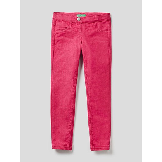 Benetton spodnie dziewczęce różowe 