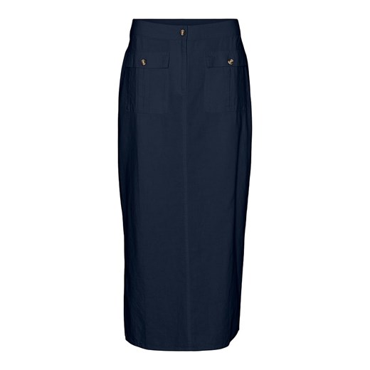 Spódnica Vero Moda granatowa midi