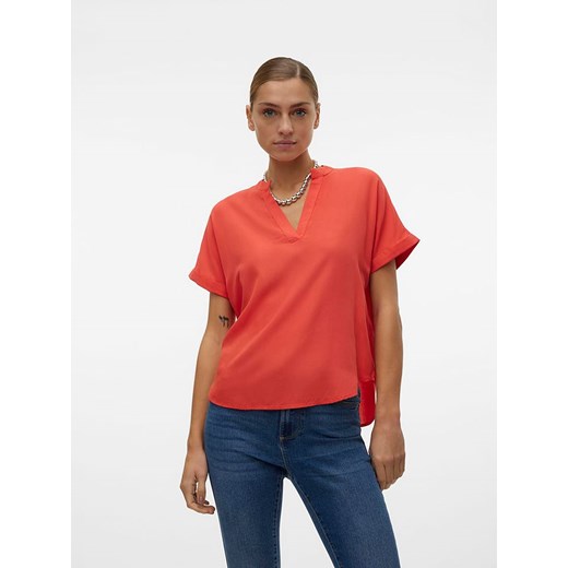 Bluzka damska pomarańczowy Vero Moda z wiskozy 
