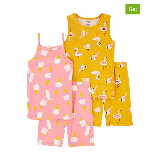 carter&apos;s Piżamy (2 szt.) w kolorze jasnoróżowo-żółtym ze sklepu Limango Polska w kategorii Piżamy dziecięce - zdjęcie 172437143