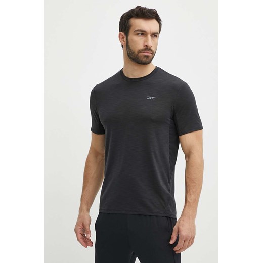 Reebok t-shirt treningowy Chill Athlete 2.0 kolor czarny melanżowy 100075786 ze sklepu ANSWEAR.com w kategorii T-shirty męskie - zdjęcie 172439124