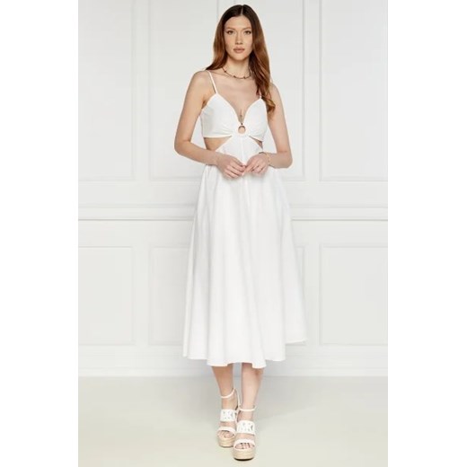 Michael Kors Sukienka CUT OUT RING DRESS | z dodatkiem jedwabiu Michael Kors L Gomez Fashion Store