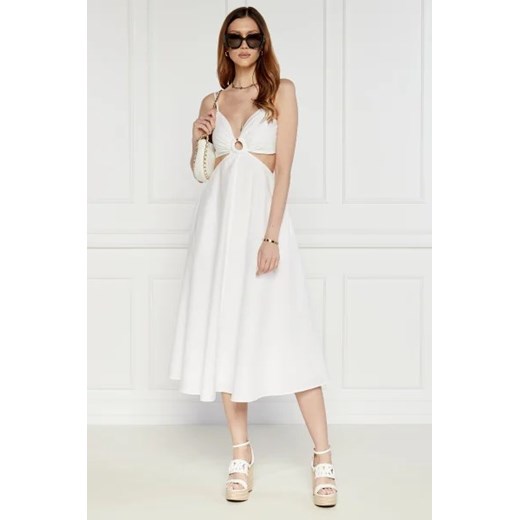 Michael Kors Sukienka CUT OUT RING DRESS | z dodatkiem jedwabiu Michael Kors XS Gomez Fashion Store