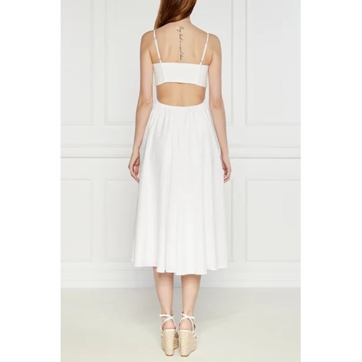 Michael Kors Sukienka CUT OUT RING DRESS | z dodatkiem jedwabiu Michael Kors L Gomez Fashion Store