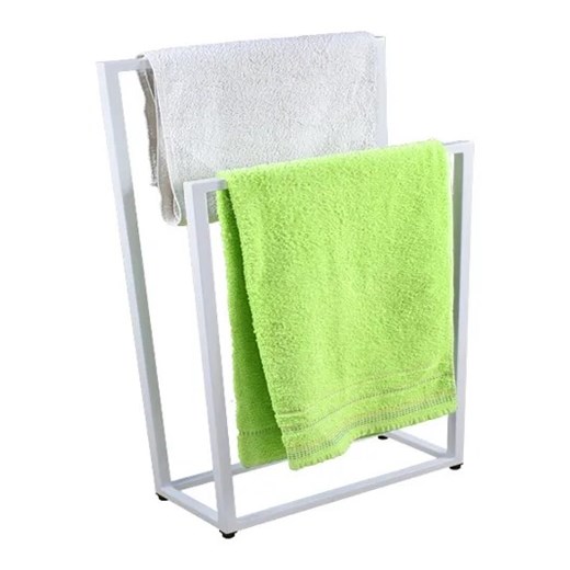 Biały metalowy stojak na ręczniki 75 cm - Sarsa 5X Elior One Size Edinos.pl