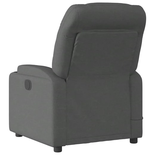 Szary fotel z regulacją oparcia i masażem - Luzof 3X Elior One Size Edinos.pl