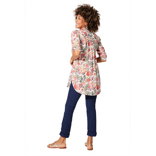 Bluzka damska Aller Simplement z krótkim rękawem w kwiaty z wiskozy 