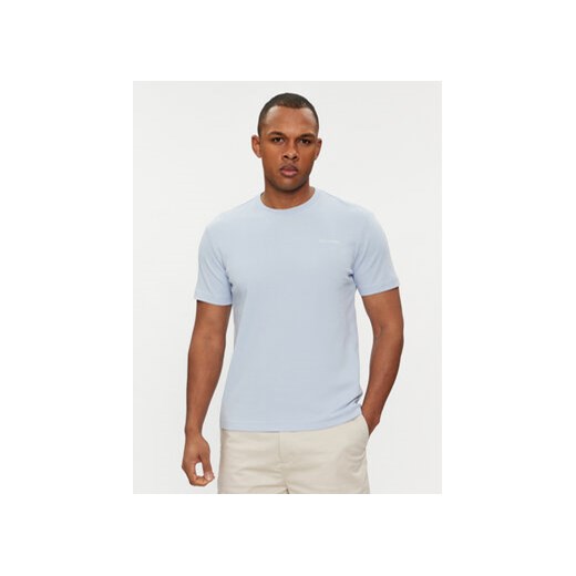 Calvin Klein T-Shirt Micro Logo Interlock K10K109894 Błękitny Regular Fit ze sklepu MODIVO w kategorii T-shirty męskie - zdjęcie 172442573