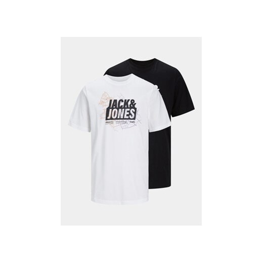 Jack&Jones Komplet 2 t-shirtów Map Logo 12260796 Czarny Regular Fit ze sklepu MODIVO w kategorii T-shirty męskie - zdjęcie 172442723