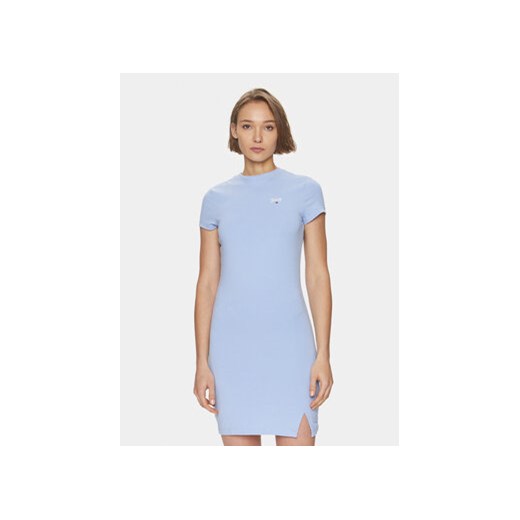 Tommy Jeans Sukienka letnia Script DW0DW17926 Błękitny Regular Fit ze sklepu MODIVO w kategorii Sukienki - zdjęcie 172442862