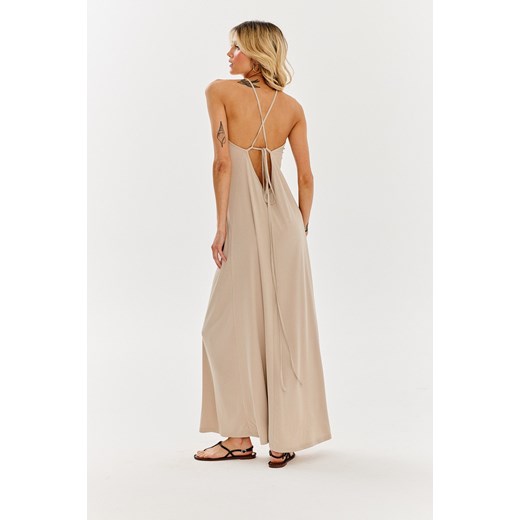 Sukienka Naoko elegancka bez rękawów z dekoltem halter maxi 