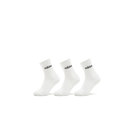 adidas Skarpety wysokie unisex Linear Crew Cushioned Socks 3 Pairs HT3455 Biały ze sklepu MODIVO w kategorii Skarpetki damskie - zdjęcie 172447604
