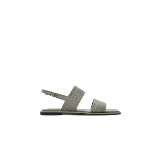 Calvin Klein Sandały Flat Sandal He HW0HW01990 Szary ze sklepu MODIVO w kategorii Sandały damskie - zdjęcie 172450051