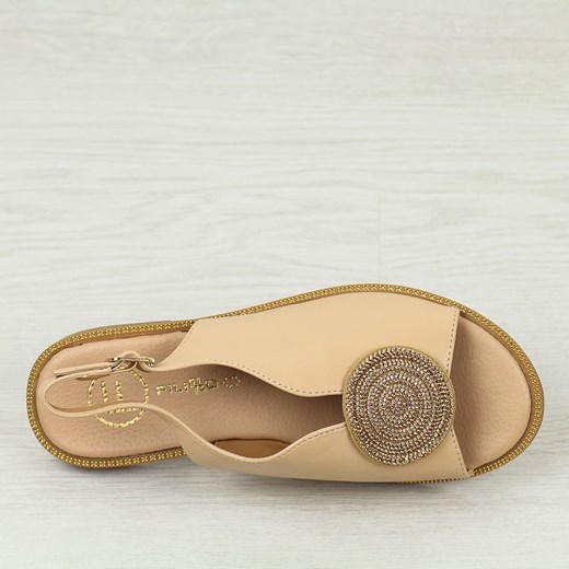 Beżowe płaskie sandały damskie Filippo Ds6229/24 Filippo 40 suzana.pl