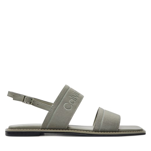 Sandały Calvin Klein Flat Sandal He HW0HW01990 Szary Calvin Klein 41 eobuwie.pl