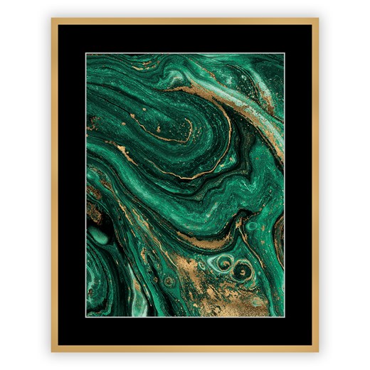 Obraz Abstract Green&Gold II 40 x 50 cm ze sklepu dekoria.pl w kategorii Obrazy - zdjęcie 172474294