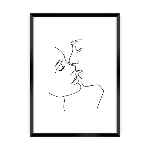 Plakat Kiss Line ze sklepu dekoria.pl w kategorii Obrazy - zdjęcie 172476302