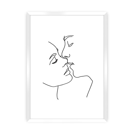 Plakat Kiss Line ze sklepu dekoria.pl w kategorii Obrazy - zdjęcie 172476303