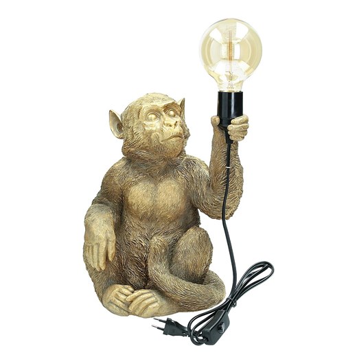 Lampa stołowa Gold Monkey 36cm Dekoria One Size dekoria.pl