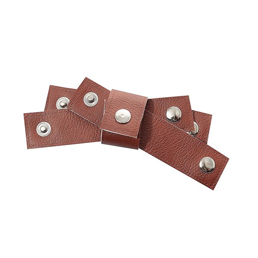 Zestaw obrączek na serwetki Eco Leather 4szt. brown ze sklepu dekoria.pl w kategorii Akcesoria kuchenne - zdjęcie 172479910