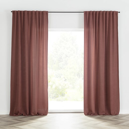 Zasłona BASIC na taśmie marszczącej 140x280cm wrzosowy brąz 1 szt. ze sklepu dekoria.pl w kategorii Zasłony - zdjęcie 172482761