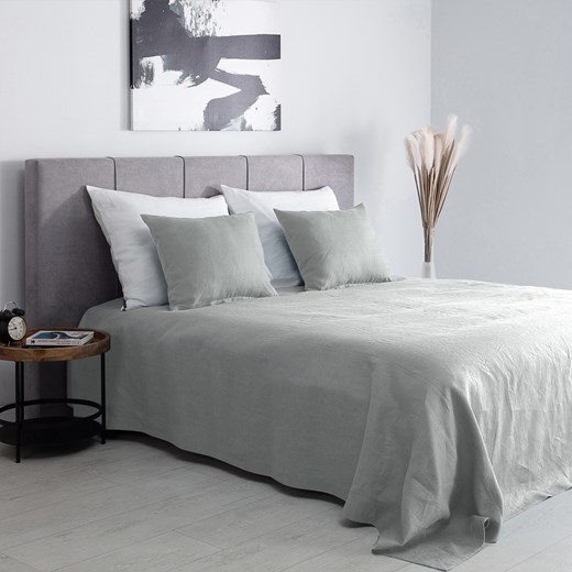 Narzuta na łóżko 260x260 Linen light grey ze sklepu dekoria.pl w kategorii Narzuty i kapy - zdjęcie 172484070