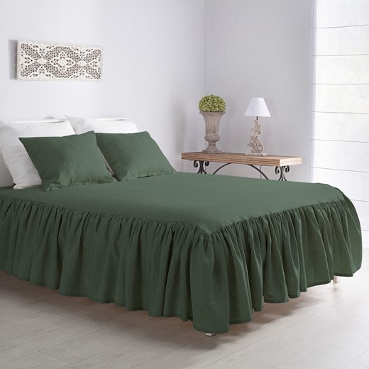 Narzuta na łóżko 160x200 frilly green Dekoria One Size dekoria.pl