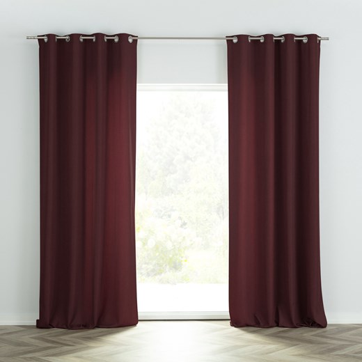 Zasłona BASIC na kółkach 140x280 cm bordowy 1 szt. ze sklepu dekoria.pl w kategorii Zasłony - zdjęcie 172484681