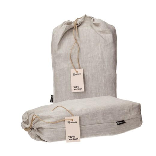 Komplet pościeli lnianej Linen 200x200cm natural ze sklepu dekoria.pl w kategorii Pościele - zdjęcie 172487531