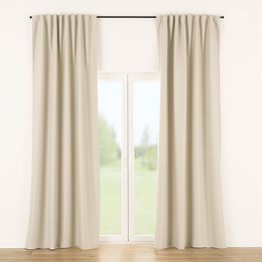 Zasłona BASIC na taśmie marszczącej 140x280cm szarobeżowy blackout 1 szt. ze sklepu dekoria.pl w kategorii Zasłony - zdjęcie 172488921