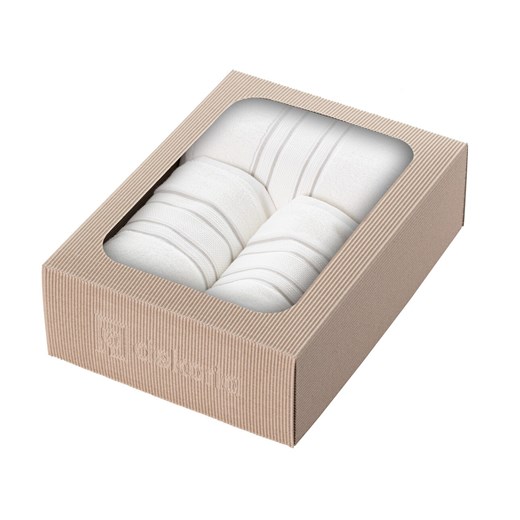 Zestaw ręczników Gunnar 3szt. creamy white grey Dekoria One Size dekoria.pl