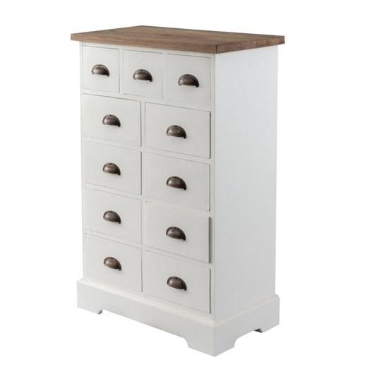 Komoda Brighton 11 szuflad white&natural ze sklepu dekoria.pl w kategorii Komody - zdjęcie 172505050