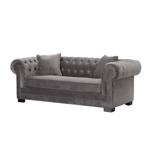 Sofa Chesterfield Classic Velvet Dark Grey 3-os. Dekoria One Size dekoria.pl okazja