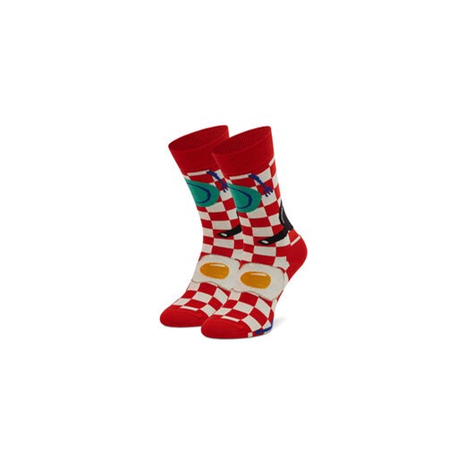 Happy Socks Skarpety wysokie unisex EBI01-4300 Czerwony ze sklepu MODIVO w kategorii Skarpetki damskie - zdjęcie 172529142