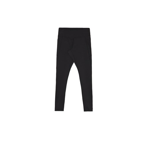 Cropp - Czarne legginsy z wysokim stanem - czarny ze sklepu Cropp w kategorii Spodnie damskie - zdjęcie 172529363