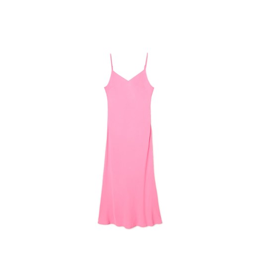 Cropp - Różowa sukienka maxi na ramiączkach - różowy ze sklepu Cropp w kategorii Sukienki - zdjęcie 172529380