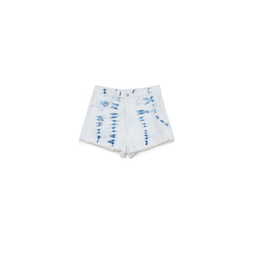 Cropp - Białe jeansowe szorty z printem - błękitny ze sklepu Cropp w kategorii Szorty - zdjęcie 172529401