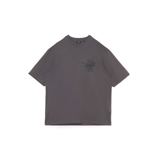 Cropp - Szara koszulka z nadrukiem - szary ze sklepu Cropp w kategorii T-shirty męskie - zdjęcie 172529483