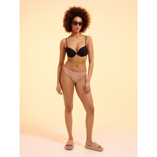 Cropp - Brązowe majtki bikini - brązowy ze sklepu Cropp w kategorii Stroje kąpielowe - zdjęcie 172529490