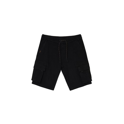 Cropp - Czarne jeansowe szorty joggery - czarny Cropp 28 Cropp