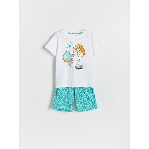 Reserved - Dwuczęsciwa piżama SPONGEBOB - biały ze sklepu Reserved w kategorii Piżamy dziecięce - zdjęcie 172530053