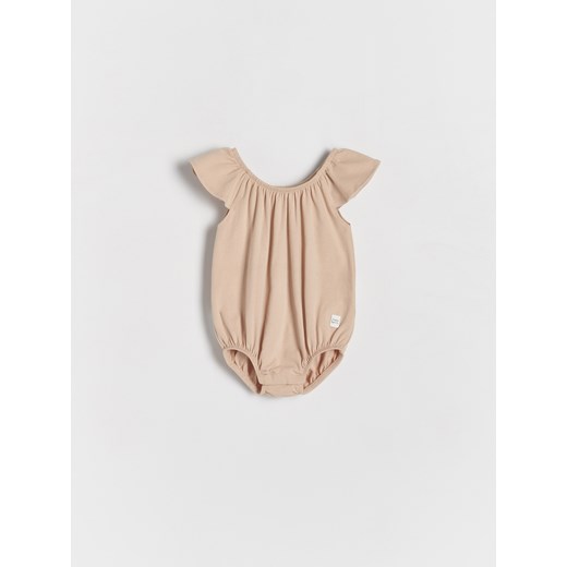 Reserved - Bawełniane body - beżowy ze sklepu Reserved w kategorii Body niemowlęce - zdjęcie 172530094